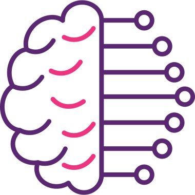 beyin ikonu vektör illüstrasyonu