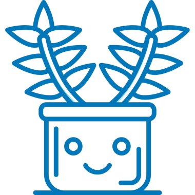 Çiçek saksısı bitkisi simgesi - özet biçimi