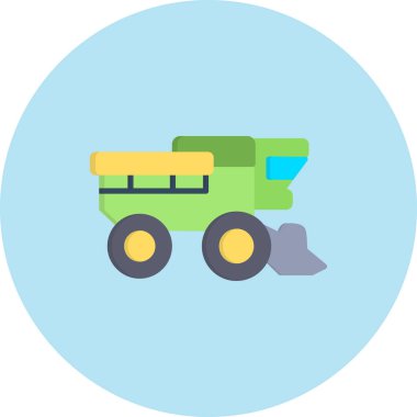 Bir traktörün vektör çizimi