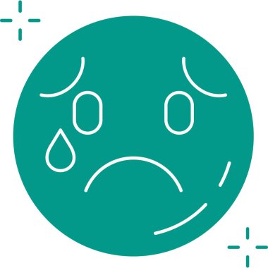 Üzücü. Web simgesi basit illüstrasyon