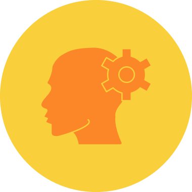 Beyin. Web simgesi basit illüstrasyon