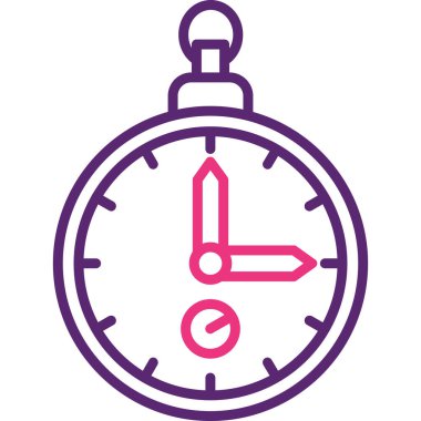 Saat simgesi vektör illüstrasyonu