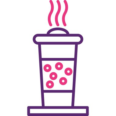 Kahve. Web simgesi basit illüstrasyon