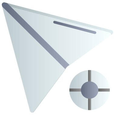 Modern b 'nin vektör çizimi düzlemin ikonundan yoksundur