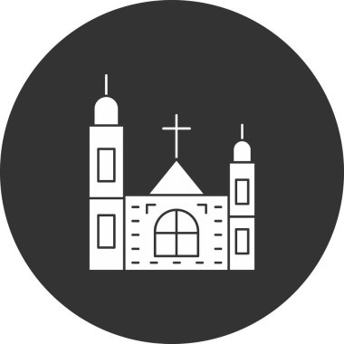 Kilise binası. Basit resimleme