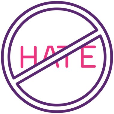 Nefreti durdur. Web simgesi basit illüstrasyon