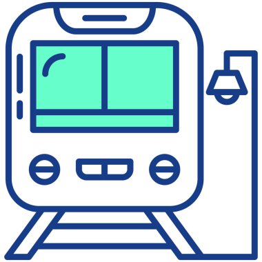 tren. Web simgesi basit illüstrasyon
