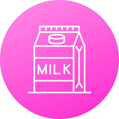 Süt simgesinin vektör illüstrasyonu