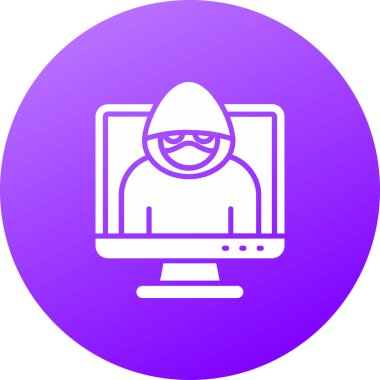 Hacker simgesi, vektör illüstrasyonu