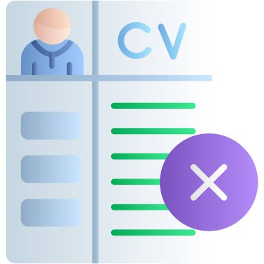 Özgeçmiş. Web simgesi basit illüstrasyon