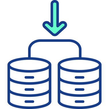 ağ veri paylaşım simgesi çizimi tasarımı