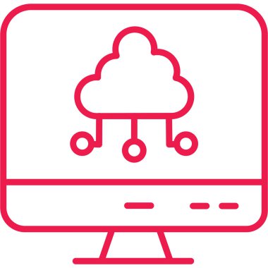 bulut teknolojisi simgesi, vektör illüstrasyonu