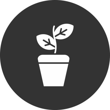 Çiçek modern simgesinin vektör illüstrasyonu