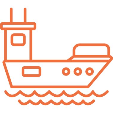 Gemi vektör simgesi. Basit vektör sembolü. düz totoship illüstrasyon