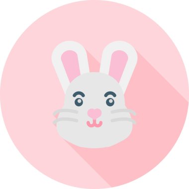 tavşan düz vektör simgesi