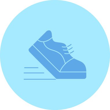 Bir çift mavi spor ayakkabısının vektör çizimi