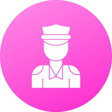 Bir polis memuru simgesinin vektör çizimi