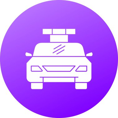 Araba simgesinin vektör illüstrasyonu