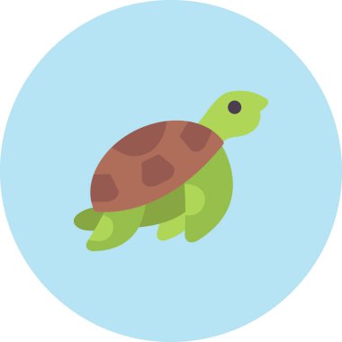 Kaplumbağa. Web simgesi basit illüstrasyon