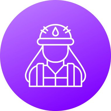 İtfaiyeci simgesi, vektör çizimi