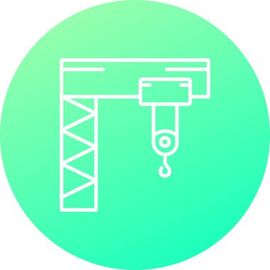 Kişisel ve ticari kullanım için vinç vektör simgesi simgesi vektör çizimi..