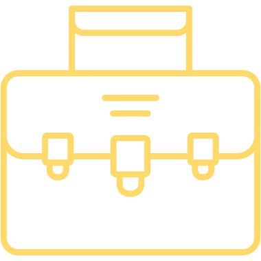 Bavul. Web simgesi basit illüstrasyon