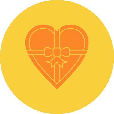 Kalp. Web simgesi basit illüstrasyon