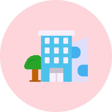 Otel modern simge vektör illüstrasyonu