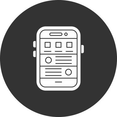 Akıllı telefon simgesinin vektör illüstrasyonu