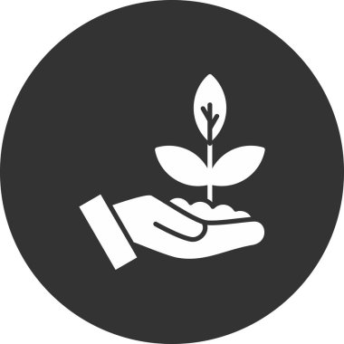 Bitki simgesinin vektör illüstrasyonu