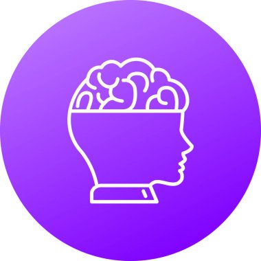 Soyut grupta izole edilmiş beyin simgesi