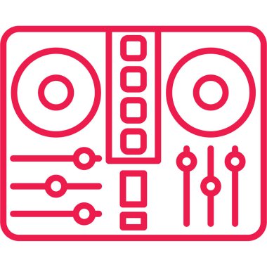 DJ simge vektör çizim