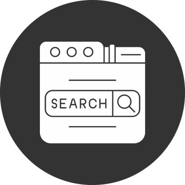 Arama düz vektör simgesi