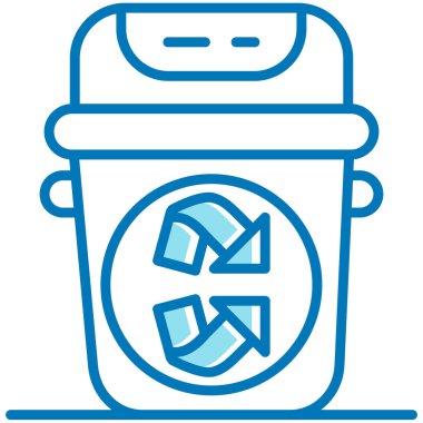 Çöp kutusu modern simgesi, vektör illüstrasyonu