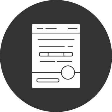 Belge simgesinin vektör illüstrasyonu