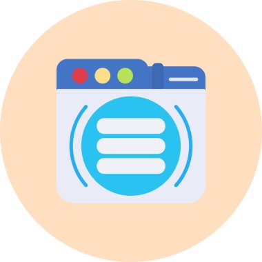 Cep telefonunun web simgesi, vektör illüstrasyonu