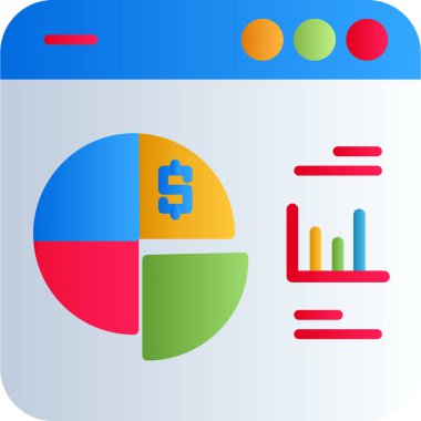 finansal analiz çizelgesi simgesi
