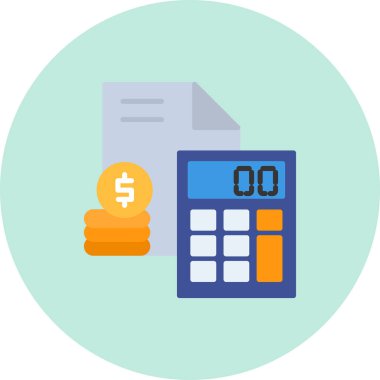 hesap makinesi düz vektör simgesi