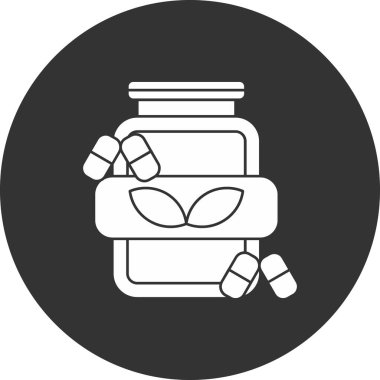 Bir ilaç şişesinin vektör çizimi