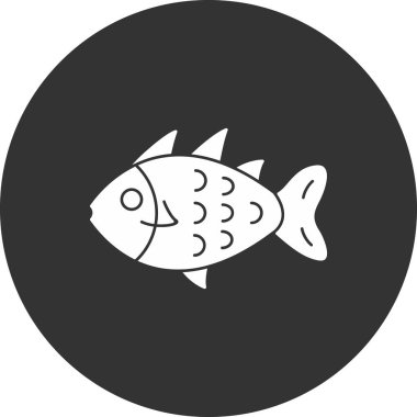 Balık simgesinin vektör illüstrasyonu