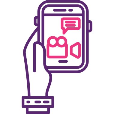 Gezici sohbet. Web simgesi basit tasarım