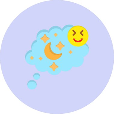 Ay ve yıldızlı ay. vektör simgesi.