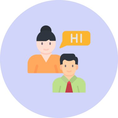 Bir erkek ve bir kadının vektör düz çizimi