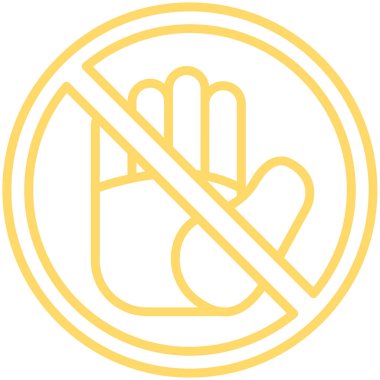 Bir dur işareti simgesinin vektör illüstrasyonu