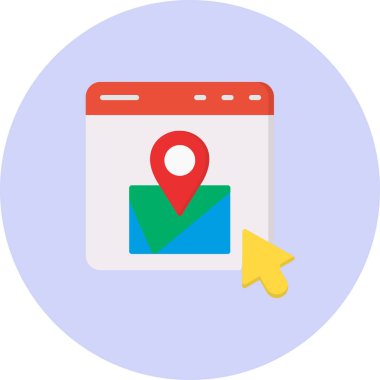 Harita konumu vektör simgesi