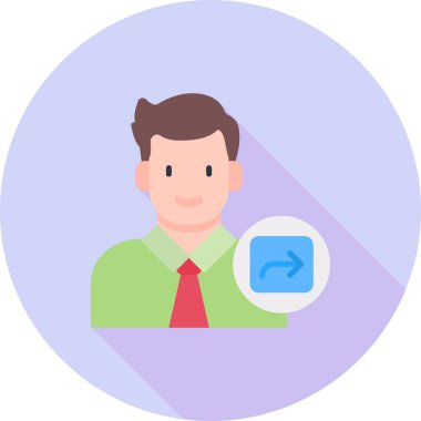 avatar adam simgesi düz stil