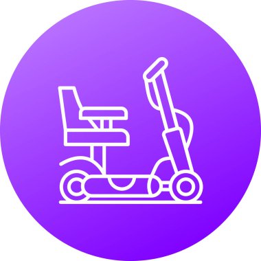 Tekerlekli sandalye simgesi, basit vektör çizimi