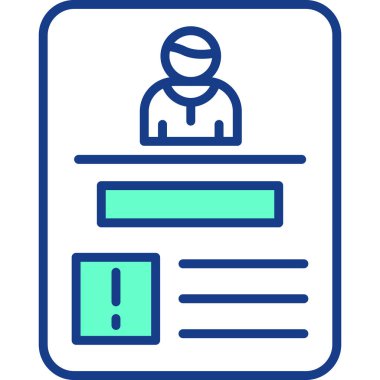 Bir belge simgesinin vektör illüstrasyonu