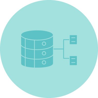 veritabanı. Web simgesi basit illüstrasyon