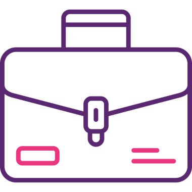 çanta evrak çantası simgesi doldurulmuş - taslak biçimi